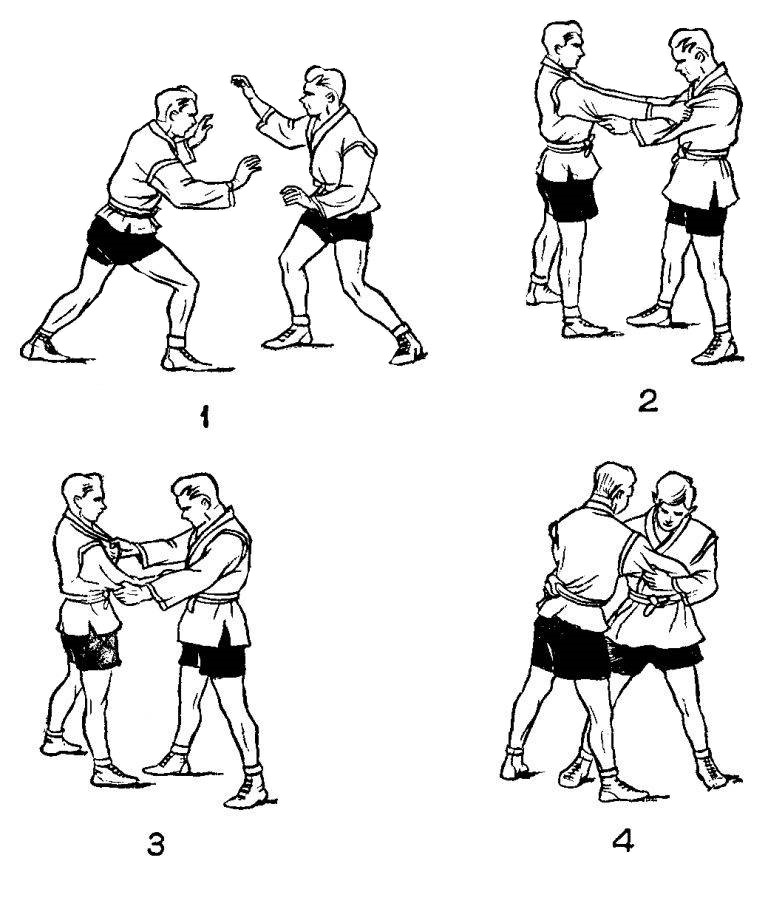 В борьбе самбо различают пять дистанций.